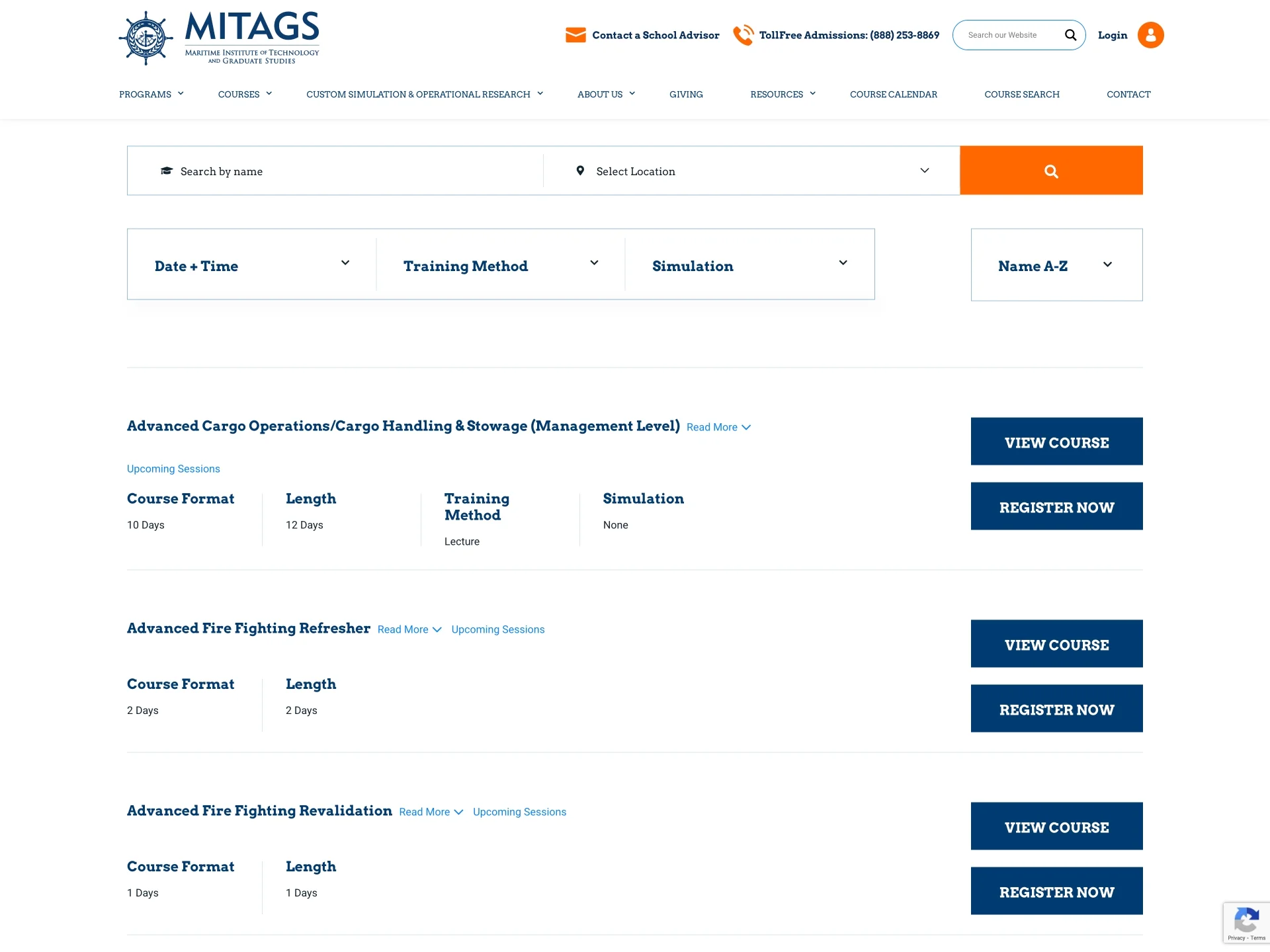 MITAGS Course Search